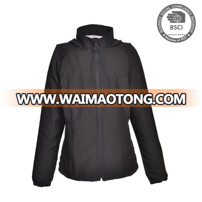 Basic Women's Fashion Waterproof Outerwear With Woven Fabric