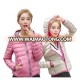 winter wear ladies ultra thin foldable reversible down feather jacket for women